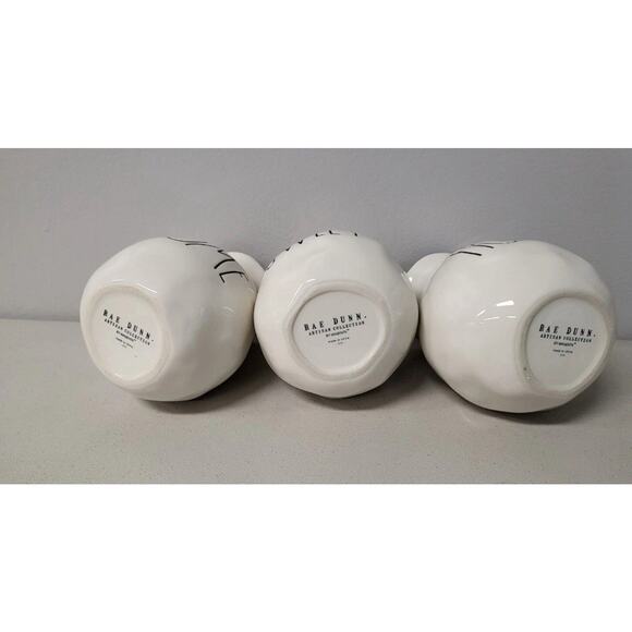 Rae Dunn Artisan Collection by Magenta Set of 3 Home Sweet Home Bud Vases, White - Picture 4 of 5